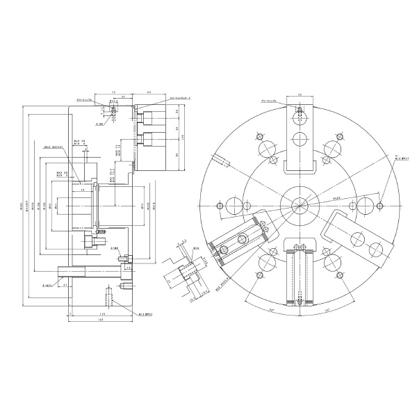 豊和工業（株） 中空チャック H023M 中空チャック H023M-15
