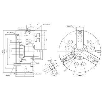豊和工業（株） ビッグホローチャック H3KT ビッグホローチャック H3KT8