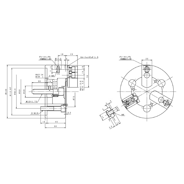 豊和工業（株） ロングジョーストロークチャック H022M ロングジョーストロークチャック H022M-5