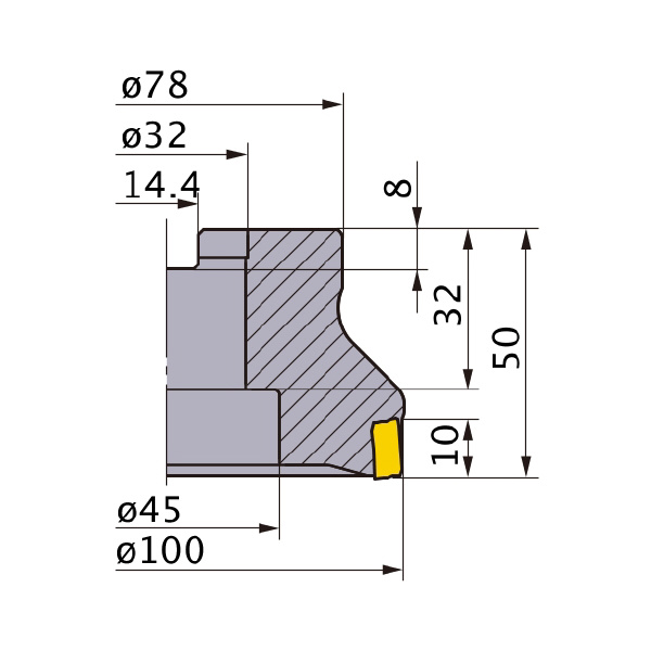 三菱マテリアル（株） カッタ 肩削り用(アーバタイプ) VOX400 カッタ　肩削り用（アーバタイプ） VOX400-100B12R