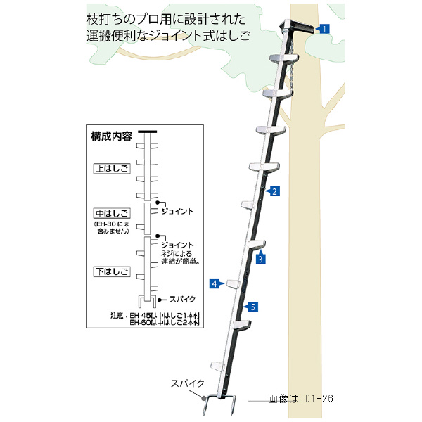 長谷川工業（株） 枝打はしご EH 枝打はしご EH-45