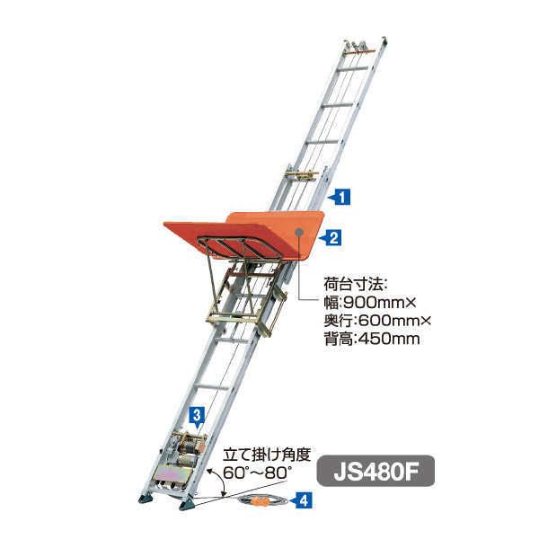 長谷川工業（株） 荷揚機 マイティスライダー JS 荷揚機　マイティスライダー JS-3F