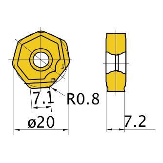 三菱マテリアル（株） カッタチップ WNEU カッタチップ（超硬コーティング） WNEU2007ZEN7C-WP VP15TF