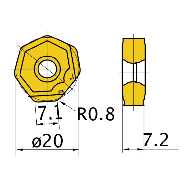 三菱マテリアル（株） カッタチップ WNEU カッタチップ（超硬コーティング） WNEU2007ZEN7C-WP VP15TF
