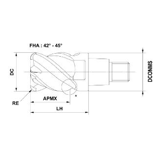 三菱マテリアル（株） ヘッド/ヘッド交換式エンドミル IMX ヘッド／ヘッド交換式エンドミル IMX10C4HV100R10010 EP7020