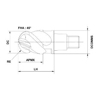 三菱マテリアル（株） ヘッド/ヘッド交換式エンドミル IMX ヘッド／ヘッド交換式エンドミル IMX10B4HV10010 EP7020