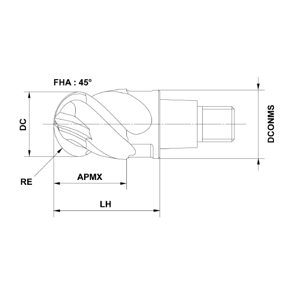 三菱マテリアル（株） ヘッド/ヘッド交換式エンドミル IMX ヘッド／ヘッド交換式エンドミル IMX10B4HV10010 EP7020