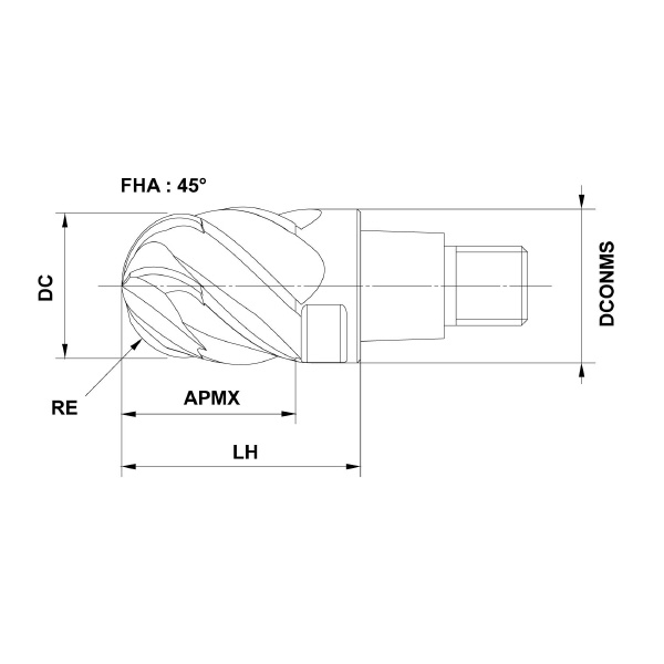 三菱マテリアル（株） ヘッド/ヘッド交換式エンドミル IMX ヘッド／ヘッド交換式エンドミル IMX10B6HV10010 EP7020