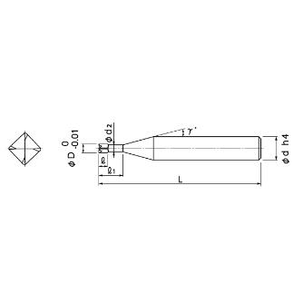 日進工具（株） CBNスクエアエンドミル SSE ＣＢＮスクエアエンドミル SSE400 0.1X0.5