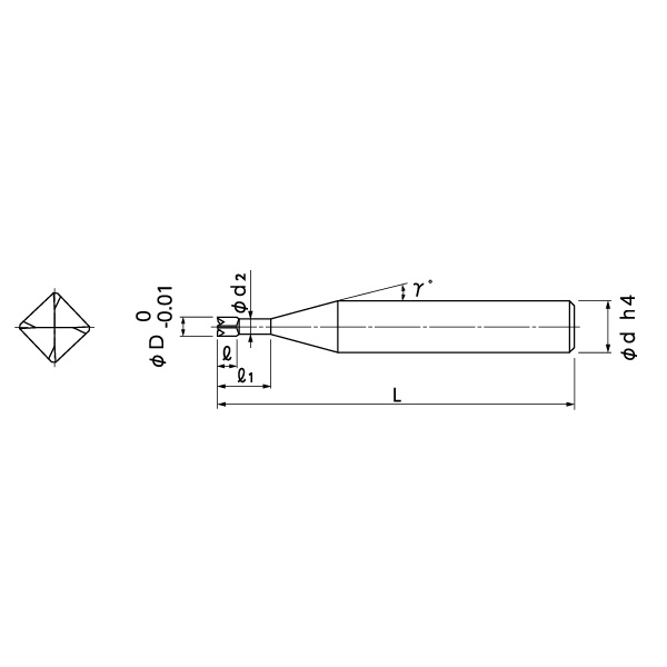 日進工具（株） CBNスクエアエンドミル SSE ＣＢＮスクエアエンドミル SSE400 0.1X0.5