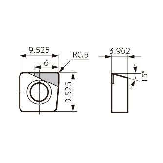 住友電気工業（株） スミダイヤ カッタチップ NF-SNEW-R スミダイヤ　カッタチップ NF-SNEW09T3ADTR-R DA2200