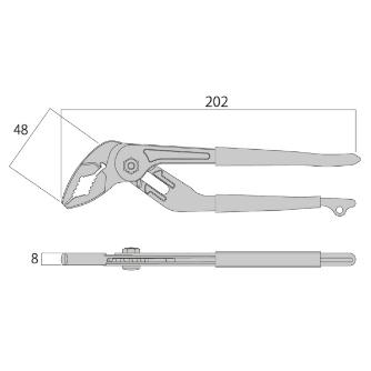 フジ矢（株） 超軽量ウォーターポンププライヤー 130 超軽量ウォーターポンププライヤー（黒金） 130-200-BG