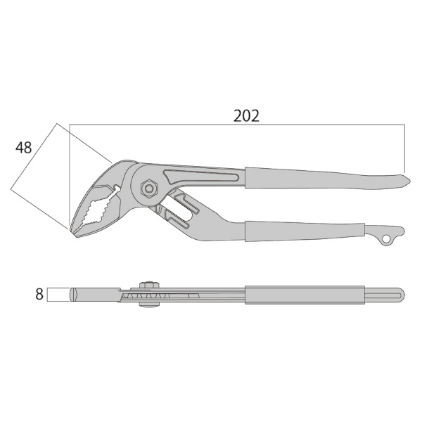 フジ矢（株） 超軽量ウォーターポンププライヤー 130 超軽量ウォーターポンププライヤー（黒金） 130-200-BG