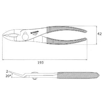 フジ矢（株） 薄型コンビネーションプライヤー 210-190-BG 薄型コンビネーションプライヤー（黒金） 210-190-BG