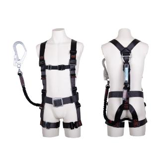 藤井電工（株） フルハーネス型墜落制止用器具セット品 飛燕ハーネスシングルランヤード付(ノビロン) 墜落制止用器具フルハーネス型ランヤード付 TH-506-NV93SV-OT-DG-M-R23-BX