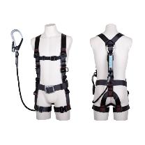 藤井電工（株） フルハーネス型墜落制止用器具セット品 飛燕ハーネスシングルランヤード付(Gブレード)