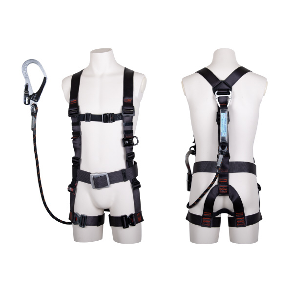 藤井電工（株） フルハーネス型墜落制止用器具セット品 飛燕ハーネスシングルランヤード付(Gブレード) 墜落制止用器具フルハーネス型ランヤード付 TH-506-GB99-OT-DG-M-R26-JAN-BX