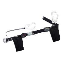 藤井電工（株） 胴ベルト型墜落制止用器具 2丁掛け ワンハンドリトラ+SRリトラ(ランヤード+補助ロープ)