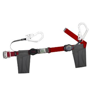 藤井電工（株） 胴ベルト型 2丁掛け ワン・ハンドリトラ+SRリトラ 墜落制止用器具　胴ベルト型　２丁掛け TB-ORL-2-593-SRBT-R-M-JAN-BP