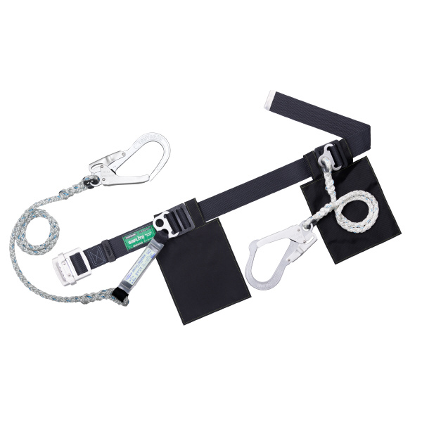 藤井電工（株） 胴ベルト型 2丁掛け ロープ式+ロープ式 墜落制止用器具　胴ベルト型　２丁掛け TB-SAF-2-593S-BLK-M-JAN-BP