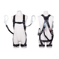 藤井電工（株） フルハーネス型墜落制止用器具セット品 黒影ハーネス2丁掛けランヤード付(SRリトラ+ノビロン)