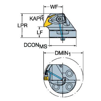 サンドビック（株） コロターンプライムヘッド SL-CPX25B コロターンプライムヘッド　【Ｆ】 SL-CPX25BL-40-11B50