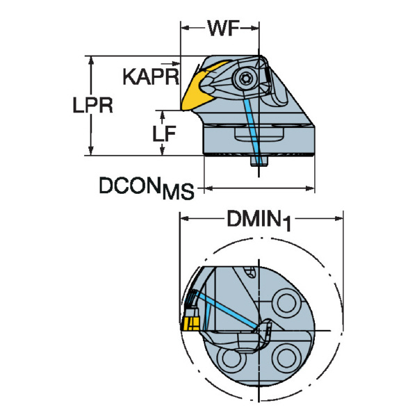 サンドビック（株） コロターンプライムヘッド SL-CPX25B コロターンプライムヘッド　【Ｆ】 SL-CPX25BL-40-11B50