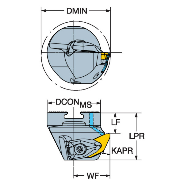 サンドビック（株） コロターンプライムヘッド TICP-W4 コロターンプライムヘッド　【Ｆ】 TICP-W4L-B1125X27B
