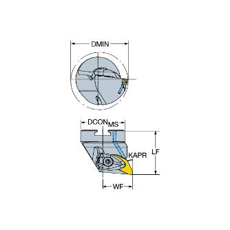 サンドビック（株） コロターンプライムヘッド TICP-W4 コロターンプライムヘッド　【Ｆ】 TICP-W4R-B1125-27B