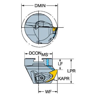 サンドビック（株） コロターンプライムヘッド TICP-W4 コロターンプライムヘッド　【Ｆ】 TICP-W4R-B1125X27B
