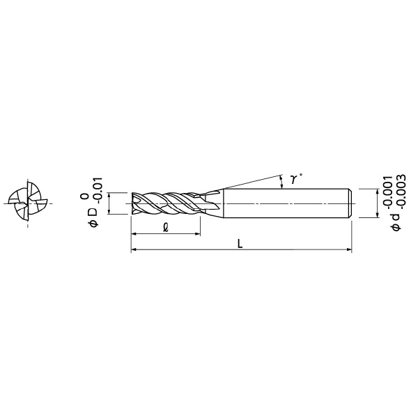 日進工具（株） 無限SUS用エンドミル MSUSZ 無限ＳＵＳ用エンドミル MSUSZ440 1X2