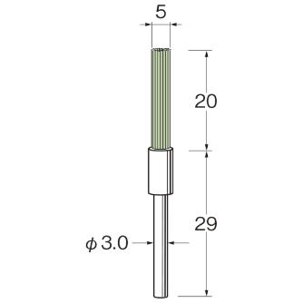 日本精密機械工作（株） クリストンブリッスル ピンポイント用 軸径φ3 B クリストンブリッスル　ピンポイント用１本 B9051