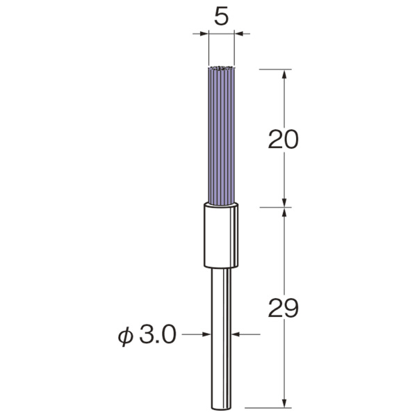 日本精密機械工作（株） クリストンブリッスル ピンポイント用 軸径φ3 B クリストンブリッスル　ピンポイント用１本 B9053