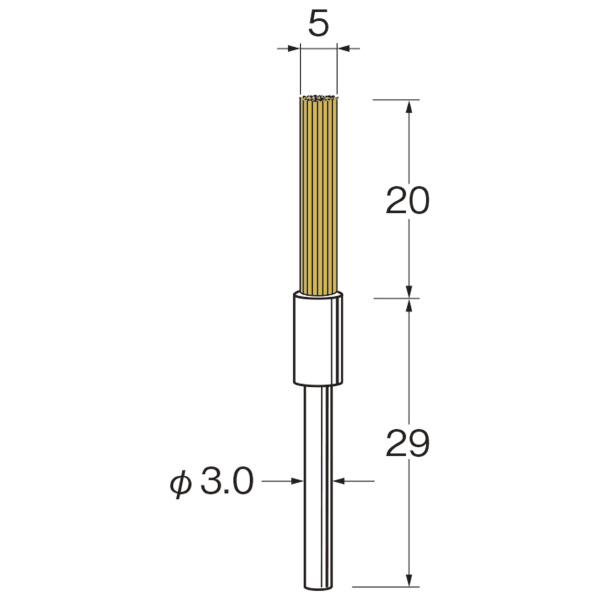 日本精密機械工作（株） クリストンブリッスル ピンポイント用 軸径φ3 B クリストンブリッスル　ピンポイント用１本 B9054