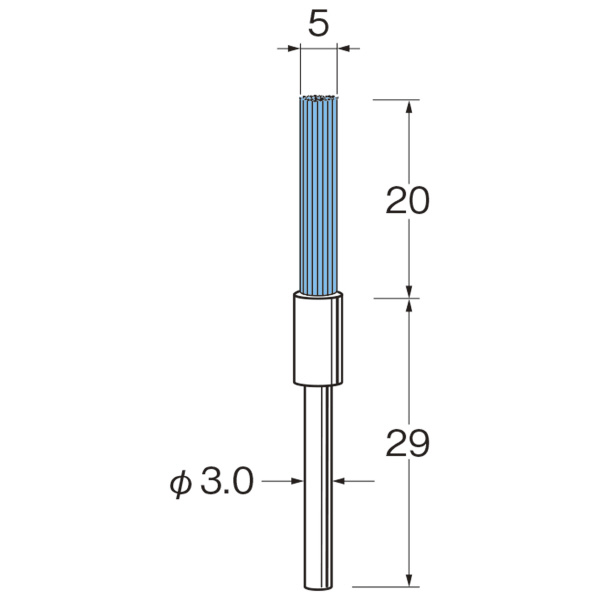 日本精密機械工作（株） クリストンブリッスル ピンポイント用 軸径φ3 B クリストンブリッスル　ピンポイント用１本 B9055