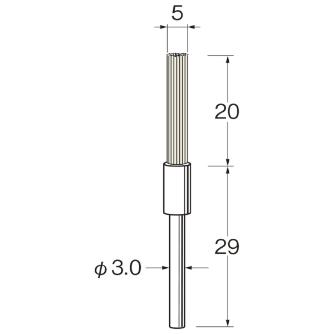 日本精密機械工作（株） クリストンブリッスル ピンポイント用 軸径φ3 B クリストンブリッスル　ピンポイント用１本 B9056