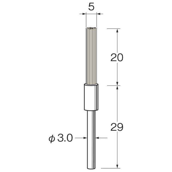 日本精密機械工作（株） クリストンブリッスル ピンポイント用 軸径φ3 B クリストンブリッスル　ピンポイント用１本 B9056
