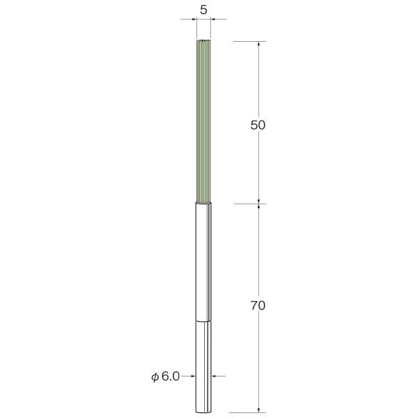日本精密機械工作（株） クリストンブリッスル 交差穴用 軸径φ6 B クリストンブリッスル　交差穴用　１本 B9071