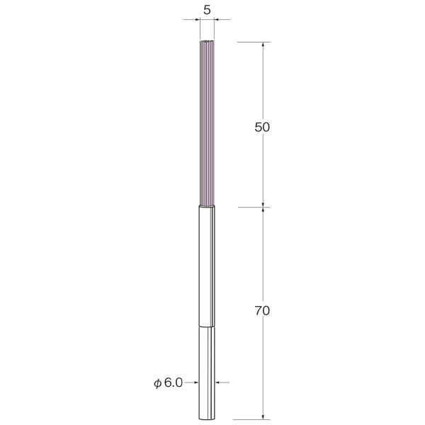 日本精密機械工作（株） クリストンブリッスル 交差穴用 軸径φ6 B クリストンブリッスル　交差穴用　１本 B9072