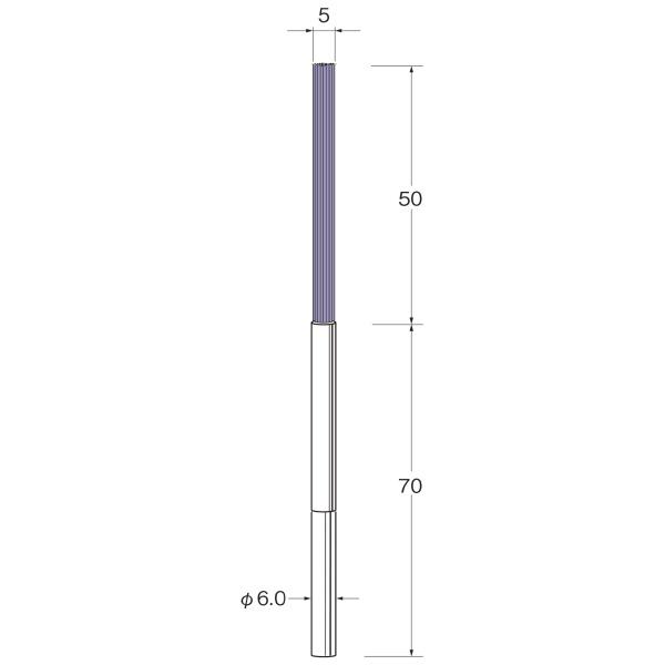 日本精密機械工作（株） クリストンブリッスル 交差穴用 軸径φ6 B クリストンブリッスル　交差穴用　１本 B9073