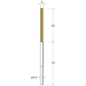 日本精密機械工作（株） クリストンブリッスル 交差穴用 軸径φ6 B クリストンブリッスル　交差穴用　１本 B9074