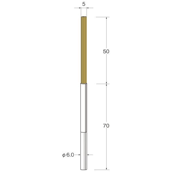 日本精密機械工作（株） クリストンブリッスル 交差穴用 軸径φ6 B クリストンブリッスル　交差穴用　１本 B9074