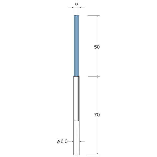 日本精密機械工作（株） クリストンブリッスル 交差穴用 軸径φ6 B クリストンブリッスル　交差穴用　１本 B9075