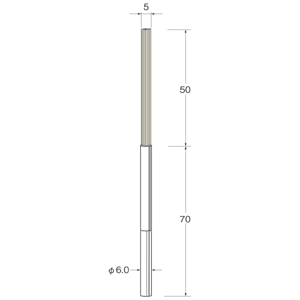 日本精密機械工作（株） クリストンブリッスル 交差穴用 軸径φ6 B クリストンブリッスル　交差穴用　１本 B9076