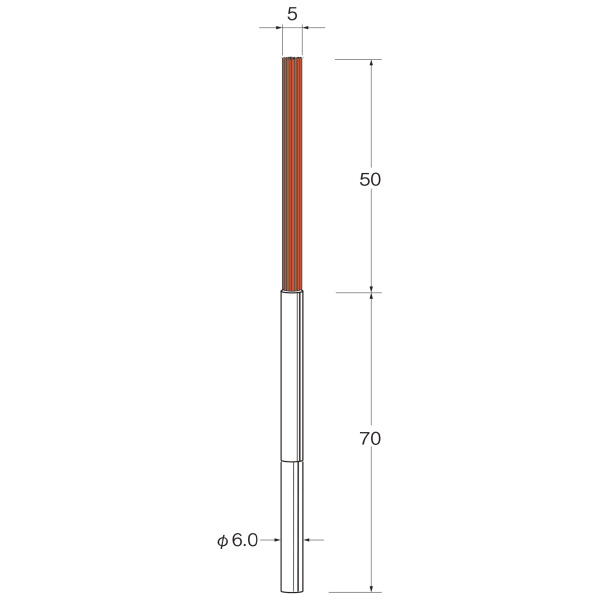 日本精密機械工作（株） クリストンブリッスル 交差穴用 軸径φ6 B クリストンブリッスル　交差穴用　１本 B9077