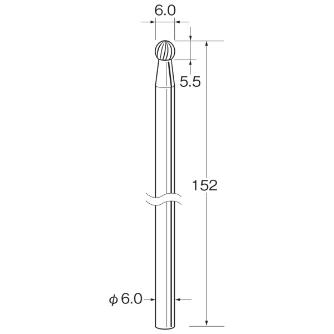 日本精密機械工作（株） ロングシャンク超硬カッター スパイラルカット 軸径φ6 K ロングシャンク超硬カッター　スパイラル K9681
