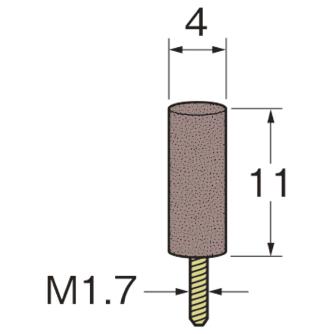 日本精密機械工作（株） ラビン砥石(一般用) ネジ込み式砥石 R ラビン砥石　一般用　ネジ込み式砥石１０本 R4861