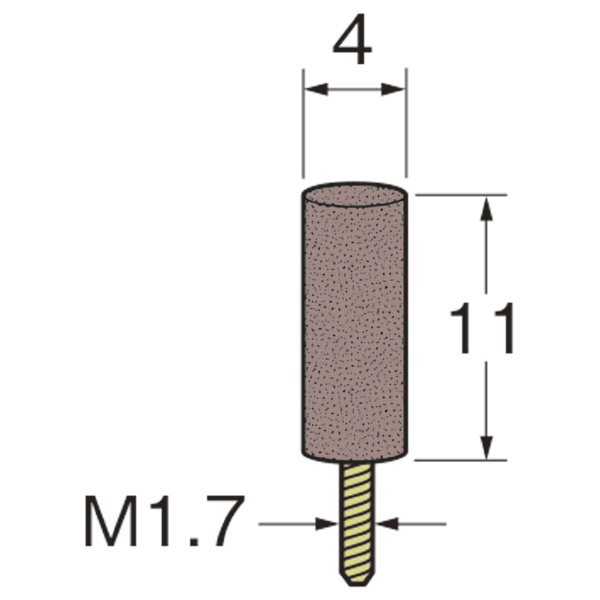 日本精密機械工作（株） ラビン砥石(一般用) ネジ込み式砥石 R ラビン砥石　一般用　ネジ込み式砥石１０本 R4861