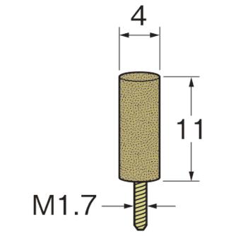 日本精密機械工作（株） ラビン砥石(一般用) ネジ込み式砥石 R ラビン砥石　一般用　ネジ込み式砥石１０本 R4863