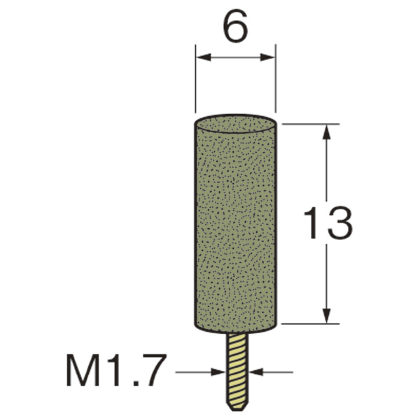 日本精密機械工作（株） ラビン砥石(一般用) ネジ込み式砥石 R ラビン砥石　一般用　ネジ込み式砥石１０本 R4874